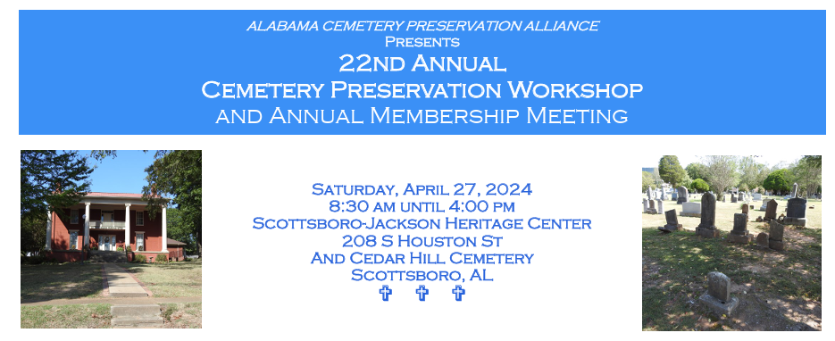 22nd Annual Alabama Cemetery Preservation Workshop